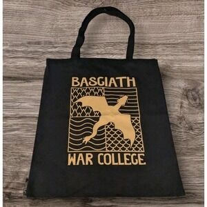 Basgiath War College Tote Bag The 4th Wing Black Book Riders Quadrant Reusable